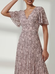 Jolie Moi Reita Pleated High-Low Hem Dress - Bild 3 von 6