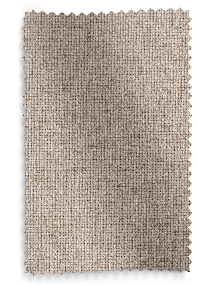 Natural Soft Weave Linen Blend Eyelet Lined Curtains - Image 6 of 6