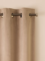 Natural Sand Matte Velvet Blackout/Thermal Curtains - Image 7 of 8