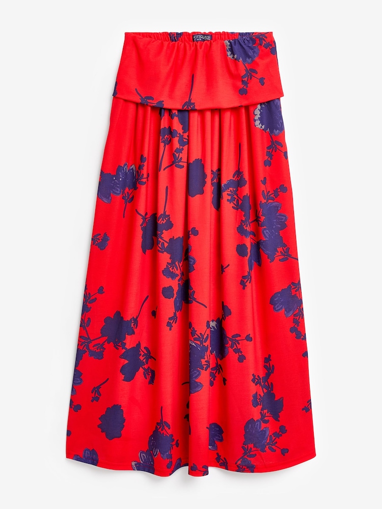 Hot Squash Red Roll Top Maxi Skirts - Image 3 of 3