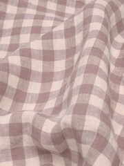 Piglet in Bed Purple 100% Linen Fitted Sheet - Image 3 of 5