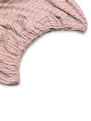 Piglet in Bed Brown Sommerley Stripe Linen Fitted Sheet - Image 2 of 4