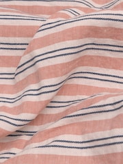 Piglet in Bed Brown Sommerley Stripe Linen Fitted Sheet - Image 3 of 4