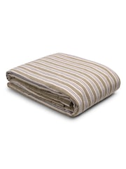 Piglet in Bed Green Sommerley Stripe Linen Duvet Cover - Image 3 of 3