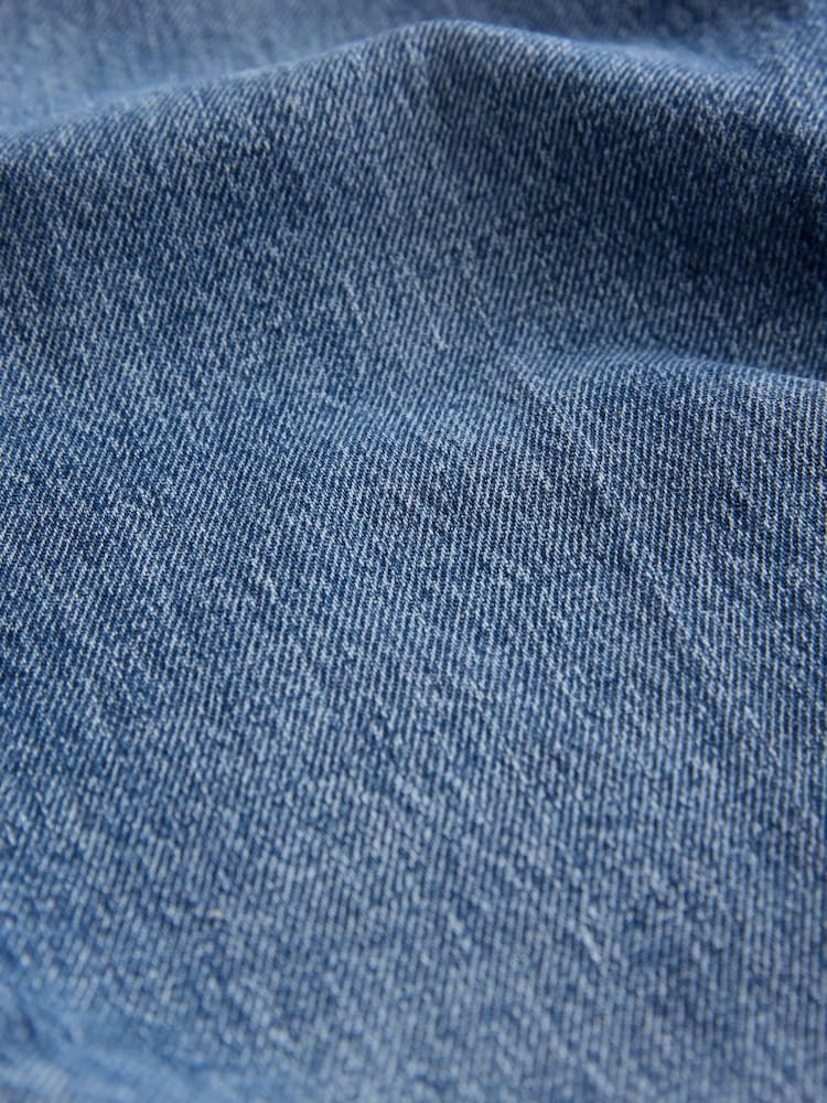 Dark Blue Patch Pocket Wide Leg Jeans - Image 10 of 10
