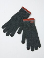FatFace Charcoal Grey Lewis Touchscreen Gloves - Image 1 of 2