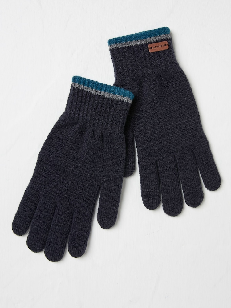FatFace Navy Lewis Touchscreen Gloves - Image 1 of 2 FatFace Navy Lewis Touchscreen Gloves - Image 1 of 2