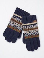 FatFace Navy Whistler Gloves - Image 1 of 2