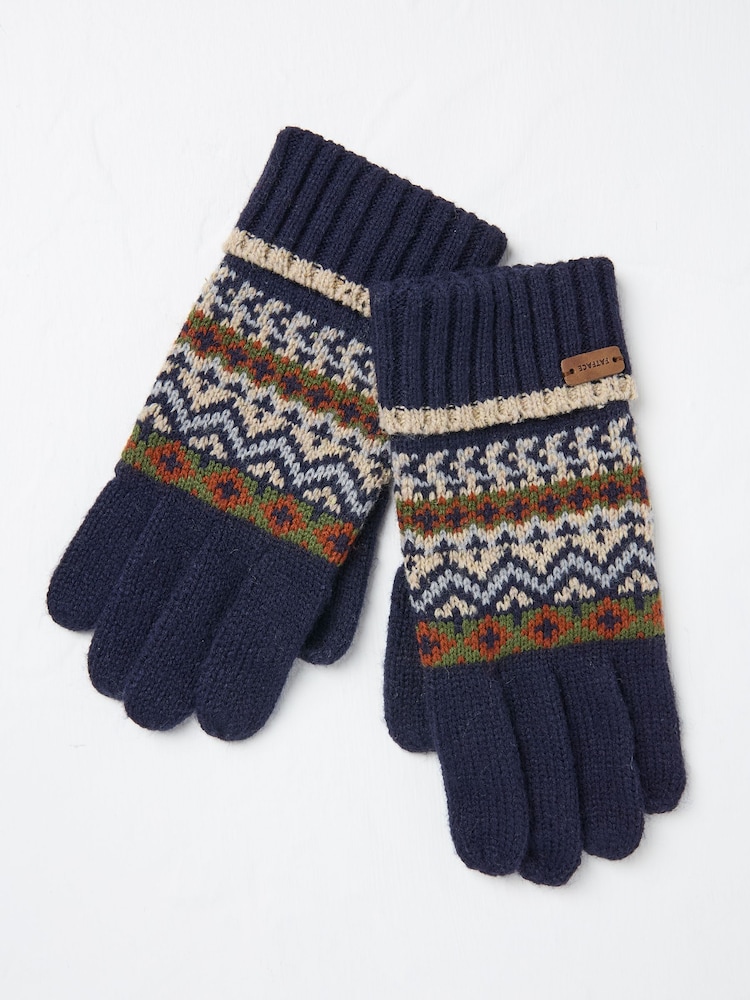 FatFace Navy Whistler Gloves - Image 1 of 2