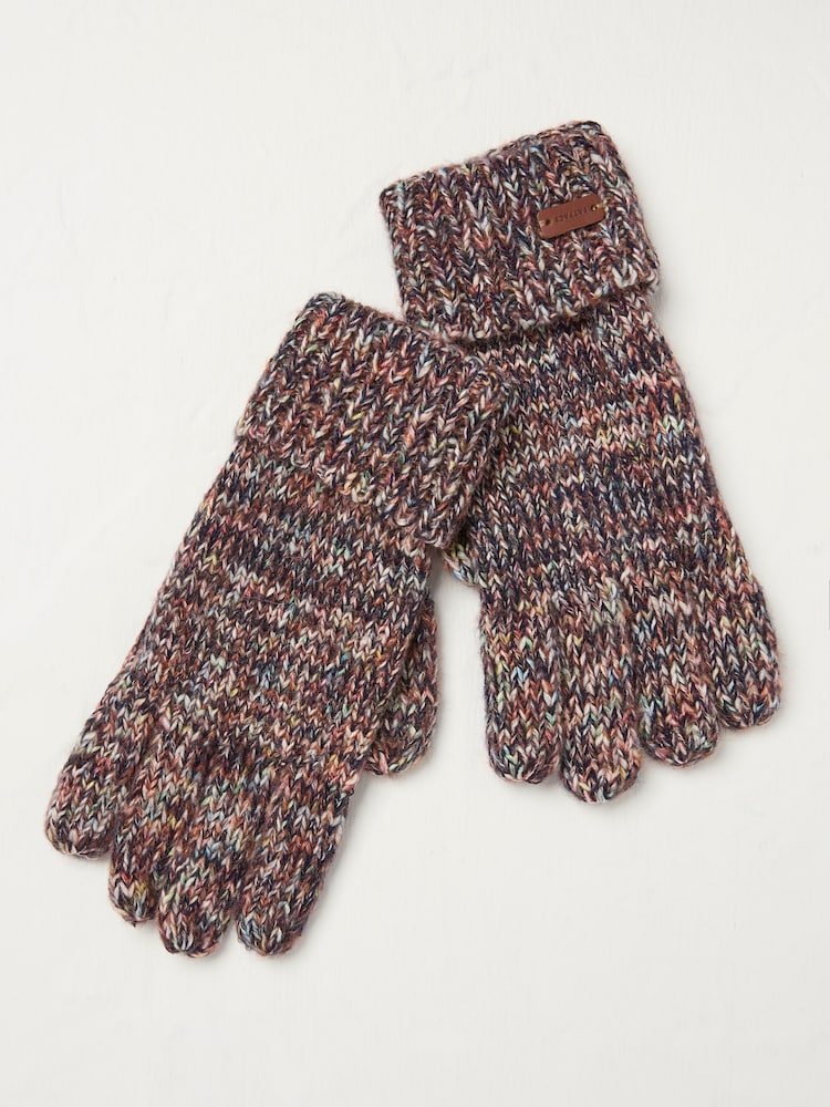 FatFace Red Twist Gloves - Image 1 of 2 FatFace Red Twist Gloves - Image 1 of 2