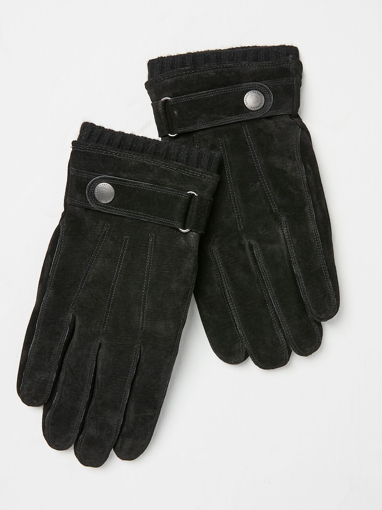 FatFace Black Suede Gloves - Image 1 of 3