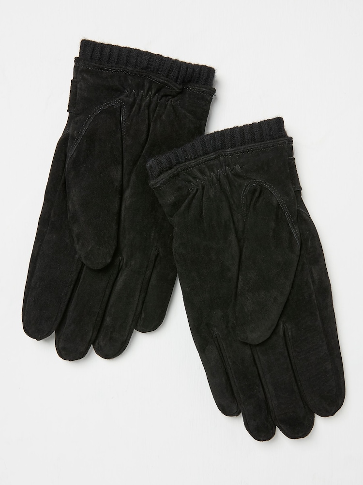 FatFace Black Suede Gloves - Image 2 of 3