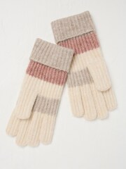 FatFace Natural Colourblock Gloves - Image 2 of 2