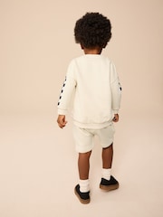 Cream/Red Cars Sweatshirt and Shorts Set (9mths-8yrs) - Image 3 of 9