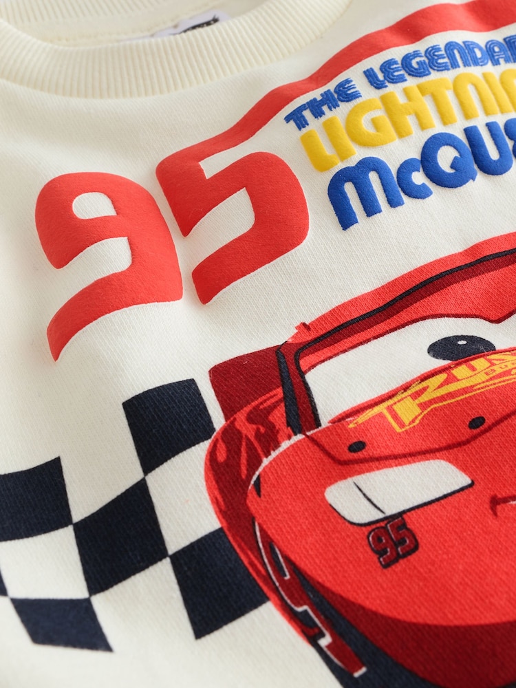 Cream/Red Cars Sweatshirt and Shorts Set (9mths-8yrs) - Image 9 of 9
