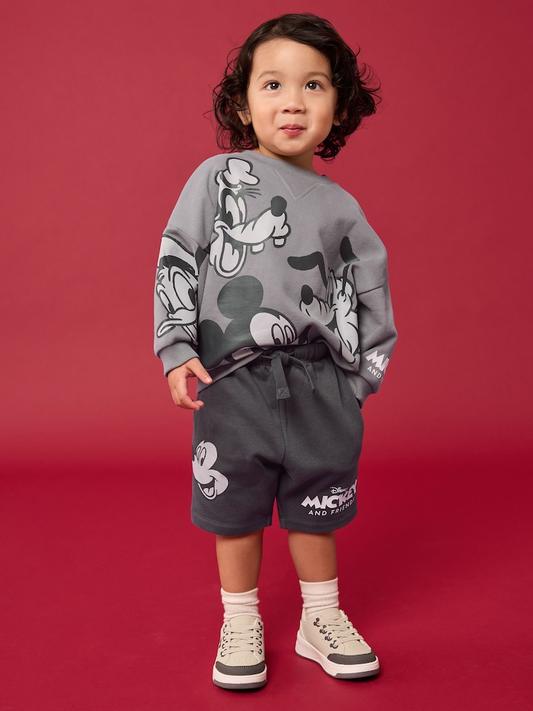 Gris antracita - Mickey & Friends Crew Sweatshirt and Shorts Set (3mths-8yrs) - Imagen 1 de 9 Gris antracita - Mickey & Friends Crew Sweatshirt and Shorts Set (3mths-8yrs) - Imagen 1 de 9
