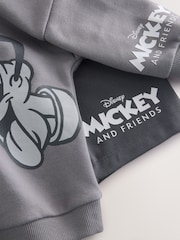 Charcoal Grey Mickey & Friends Crew Sweatshirt and Shorts Set (3mths-8yrs) - Image 8 of 9