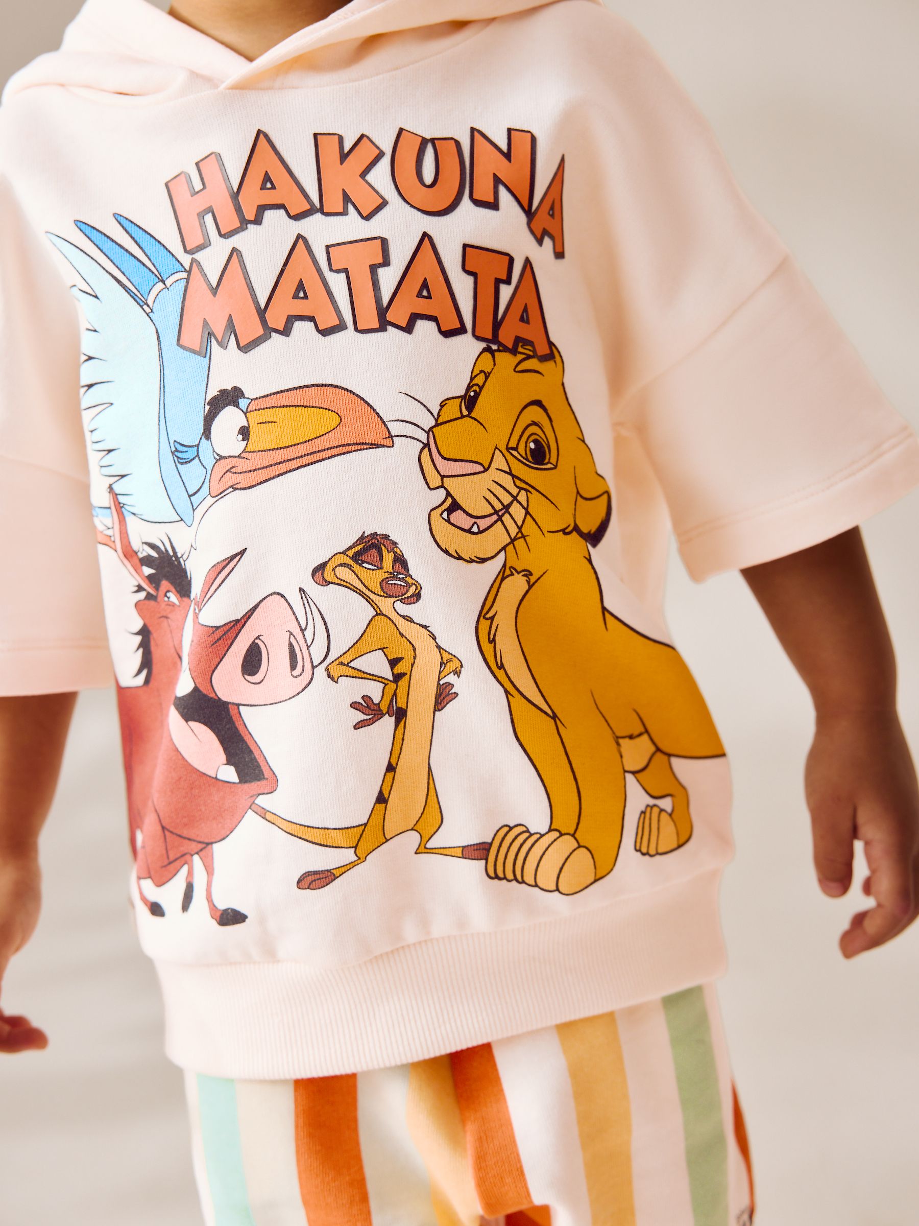 【Disney】ライオンキング HAKUNA MATATA 男女兼用パーカー Buy White Lion King Short Sleeve 100% Cotton Hoodie and