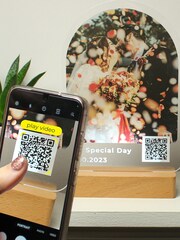 Personalised Photo Upload LED Light with QR Message by PMC - Image 3 of 4