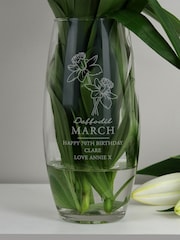 Personalised March Birth Flower Bullet Vase by PMC - Image 2 of 3