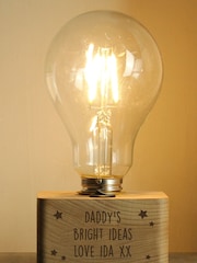 Personalised LED Bulb Small Desk Light by PMC - Image 4 of 4