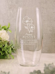 Personalised August Birth Flower Bullet Vase by PMC - Image 1 of 3