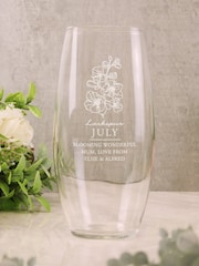 Personalised July Birth Flower Bullet Vase by PMC - Image 1 of 3