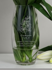 Personalised July Birth Flower Bullet Vase by PMC - Image 2 of 3