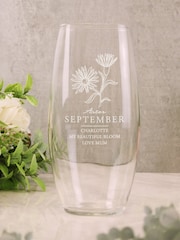 Personalised September Birth Flower Bullet Vase by PMC - Image 1 of 3