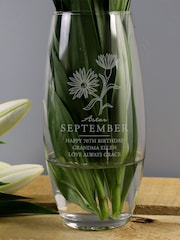 Personalised September Birth Flower Bullet Vase by PMC - Image 2 of 3