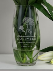 Personalised November Birth Flower Bullet Vase by PMC - Image 1 of 3