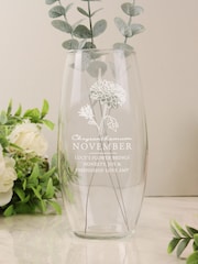 Personalised November Birth Flower Bullet Vase by PMC - Image 2 of 3