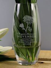 Personalised November Birth Flower Bullet Vase by PMC - Image 3 of 3