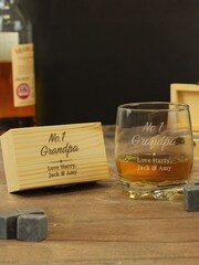 Personalised No.1 Cooling Stones And Glass Set by PMC - Image 1 of 4