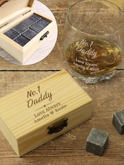 Personalised No.1 Cooling Stones And Glass Set by PMC - Image 2 of 4