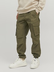 JACK & JONES Green Relaxed Fit Cargo Trousers - Image 1 of 5