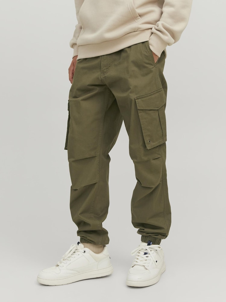 JACK & JONES Green Relaxed Fit Cargo Trousers - Image 1 of 5