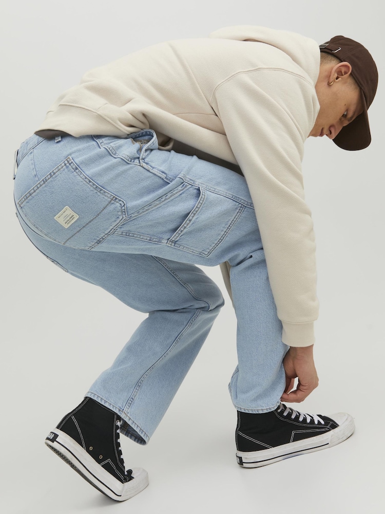 JACK & JONES Blue Eddie Loose Fit Jeans - Image 3 of 5