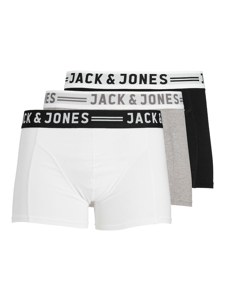 Светло-серый - Набор из 3 боксеров-Jack & Jones - Изображение 1 из 7