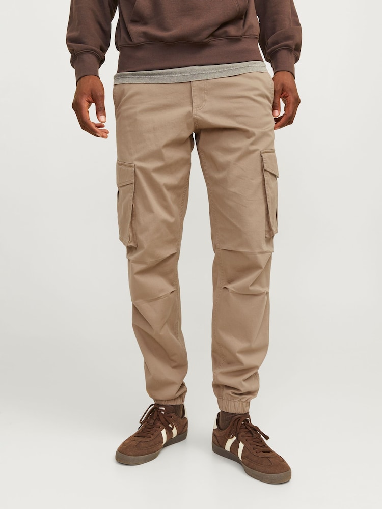 Коричневый - JACK & JONES брюки-карго свободного кроя - Изображение 1 из 8