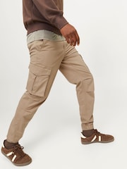 Коричневый - JACK & JONES брюки-карго свободного кроя - Изображение 4 из 8