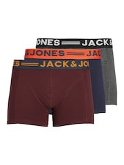 JACK & JONES Purple Boxers 3 Pack - Image 1 of 6