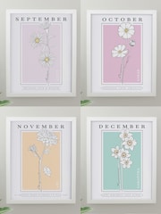 Personalised Birth Flower Framed Print by PMC - Image 5 of 5