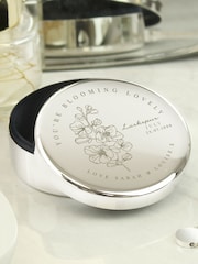 Personalised July Birth Flower Round Trinket Box by PMC - Image 2 of 3