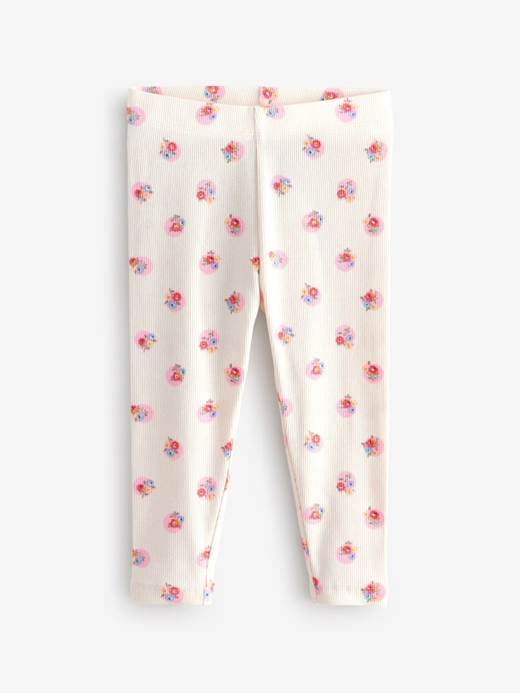 marine - Cath Kidston Floral Leggings 3 Pack (3mths-7yrs) - Image 4 of 8