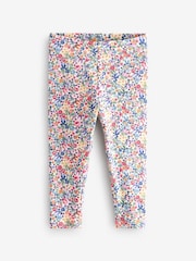 Cath Kidston Navy Floral Leggings 3 Pack (3mths-7yrs) - Image 5 of 8