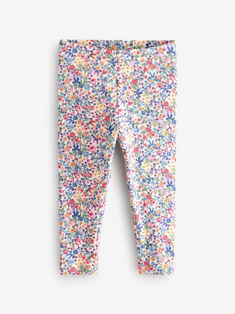 marine - Cath Kidston Floral Leggings 3 Pack (3mths-7yrs) - Image 5 of 8