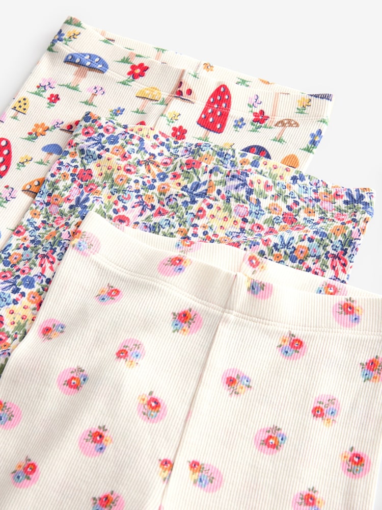 marine - Cath Kidston Floral Leggings 3 Pack (3mths-7yrs) - Image 7 of 8