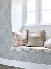 Shabby Chic by Rachel Ashwell® Blue Diamond Motif 10M Wallpaper - Image 2 of 3
