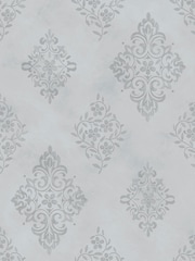 Shabby Chic by Rachel Ashwell® Blue Diamond Motif 10M Wallpaper - Image 3 of 3